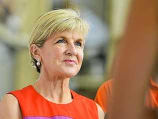 AUSTRALIA FIRST: The government should stop foreign aid and Foreign Minister Julie Bishop giving out millions to other countries, says a reader. Picture: Matt Taylor GLA050418BISH