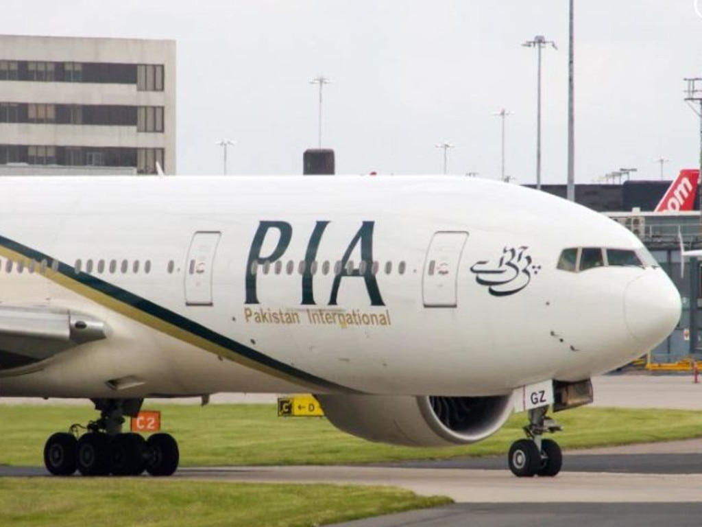 Passenger opens emergency door on Pakistan International Airlines flight. Picture: Supplied