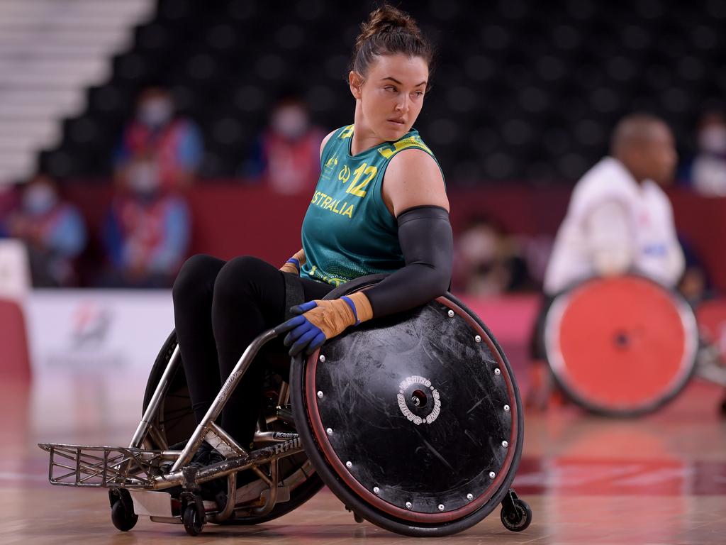 Shae Graham  Wheelchair Rugby vs France Yoyogi National Stadium 2020 Tokyo Paralympic Games Paralympics Australia / Day 2Tokyo Japan : Thursday 26 Aug 2021 Sport the library / Jeff Crow / PA