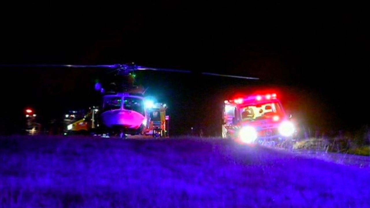 A rescue helicopter helped transported the injured to hospital.