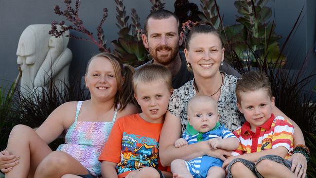 Leah with her family in 2015. Photo: Daniel Wilkins.