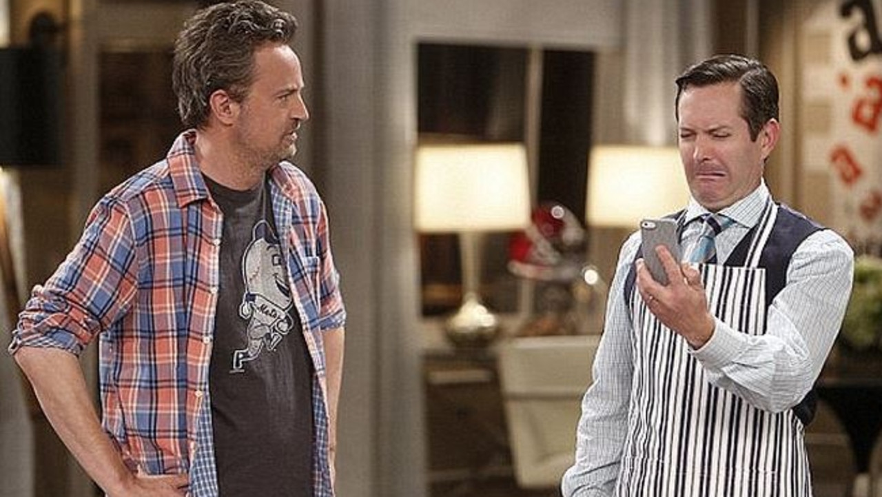 Matthew Perry and co-star Thomas Lennon in TV series The Odd Couple. Picture: Supplied