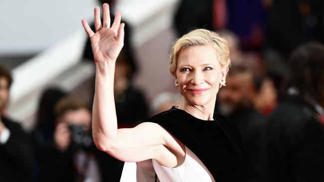 Australian actress Cate Blanchett arrives for the screening of the film "The New Boy" during the 76th edition of the Cannes Film Festival in Cannes, southern France, on May 19, 2023. (Photo by CHRISTOPHE SIMON / AFP)