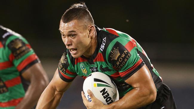 Tyrell Fuimaono of the Rabbitohs in action.