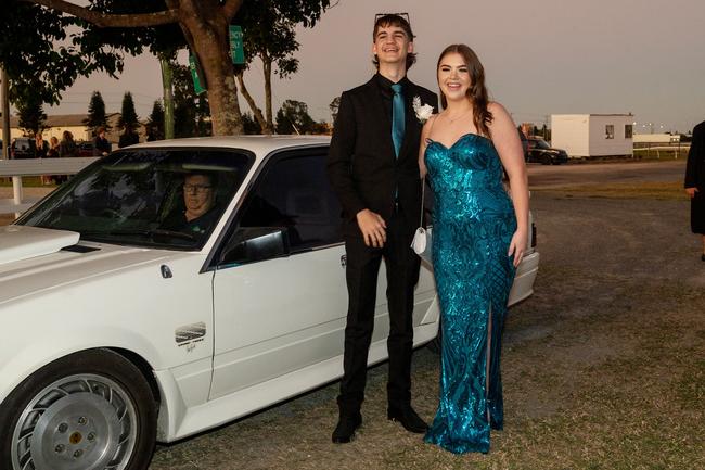 Jorja Mahon-Brown and Dellah Faulks at the Mirani State High School year 12 Formal.Picture: Michaela Harlow