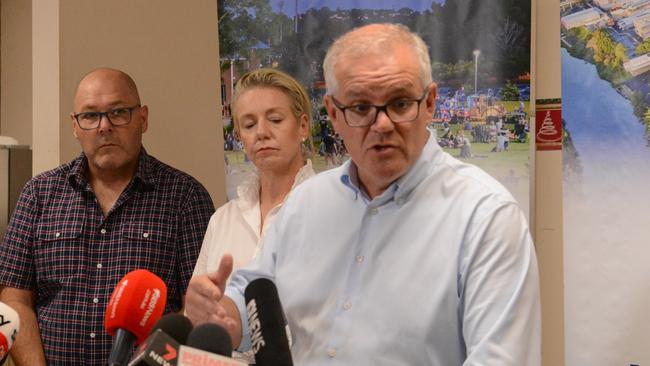 Pressure has been placed on Prime Minister Scott Morrison to stump up funding for the future of flood affected areas. Picture: Nicholas Rupolo.