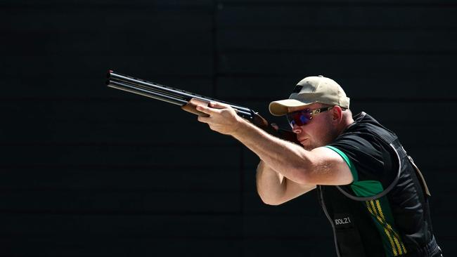 Paul Adams in action earlier this year. AAP Image/Supplied by Shooting Australia)