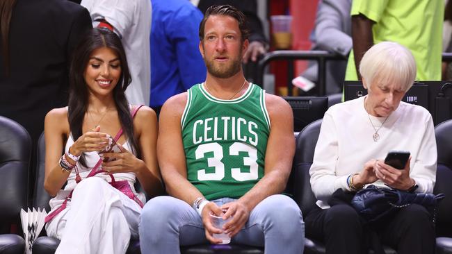 Barstool Sports Founder Dave Portnoy and his ex-girlfriend Silvana Mojica (on the left hand side). Photo by Michael Reaves/Getty Images.