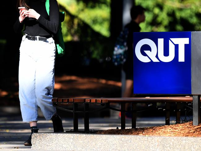 BRISBANE, AUSTRALIA - NCA NewsWire Photos AUGUST, 05, 2020.A QUT university student is seen on campus in Brisbane. Students face losing their concession fares because Translink loophole doesn't grant cheaper fares to external students.Picture: NCA NewsWire/Dan Peled