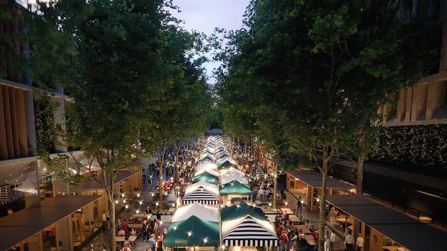 An artist’s impression of the proposed Night Noodle Market.