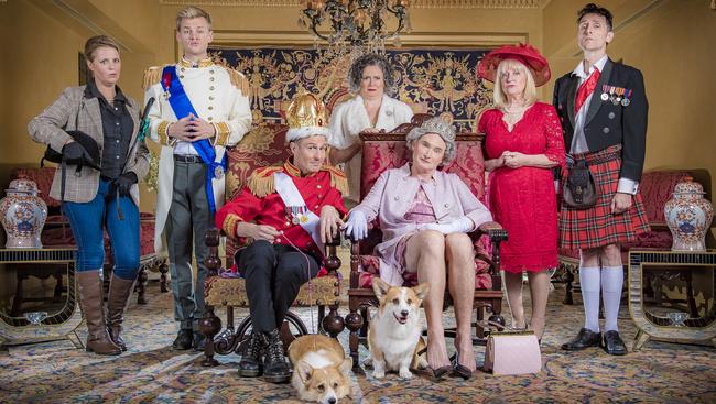 Creasey as the Prince of the Royal Family of Australian Comedy. Picture: Jason Edwards