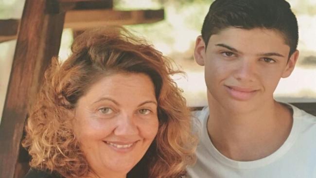 Tina Kontozis and her son Daniel...Her funeral heard how he was the “love of her life”.