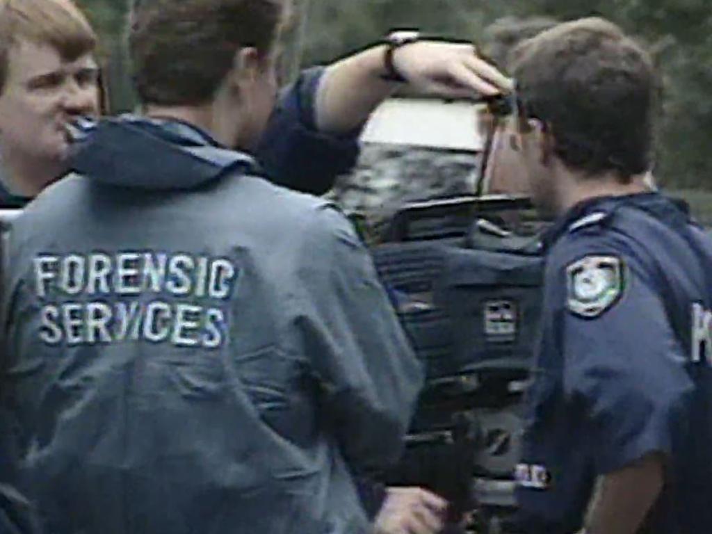 Footage from the scene where Rachelle Childs’ burning body was found at Gerroa on June 8, 2001