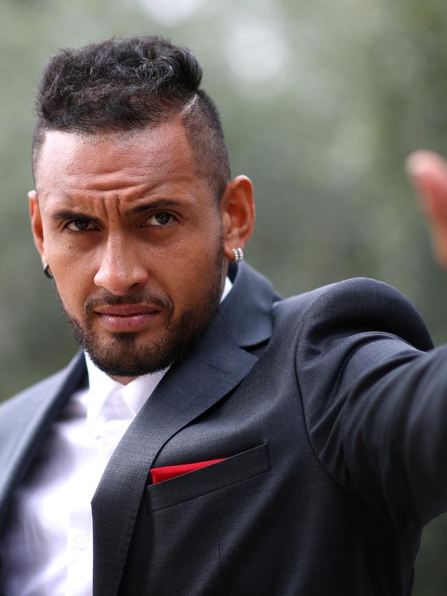 Kyrgios at a Laver Cup event earlier in 2019. Picture: Getty Images