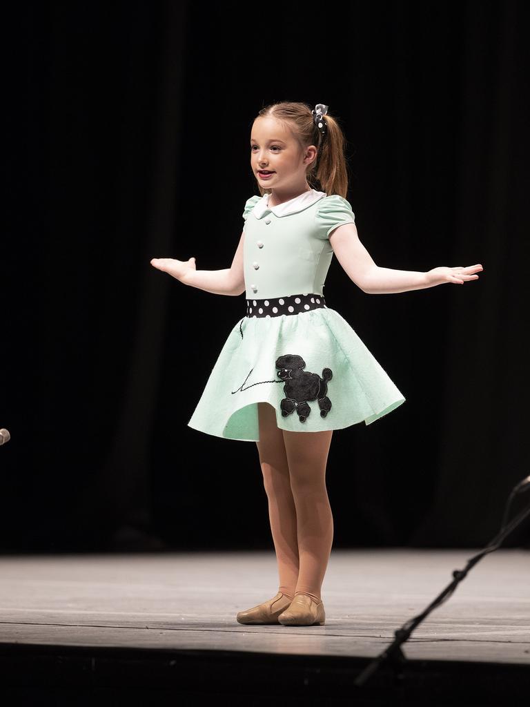 8 Years Song and Dance Solo. Lily O'Brien during the Southern Tasmanian Dancing Eisteddfod, Wrest Point. Picture: Chris Kidd