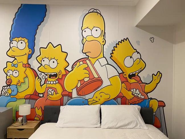 The Simpsons bedroom on Airbnb near the Central Markets. Picture: Airbnb