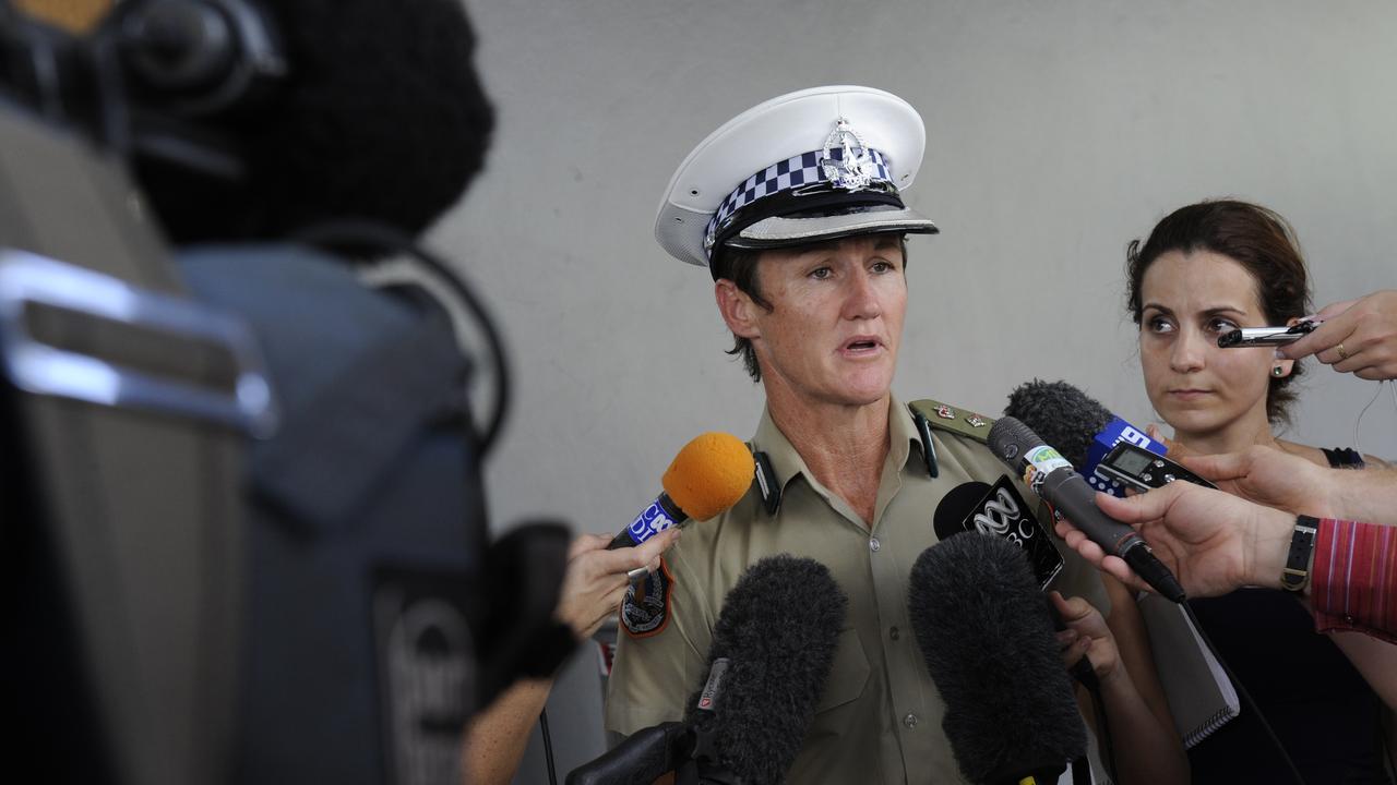 NT Police Commander Colleen Gwynne speaks to the media.