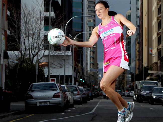 Former Adelaide Thunderbirds captain, Natalie Von Bertouch, during her playing days. PHOTO: File