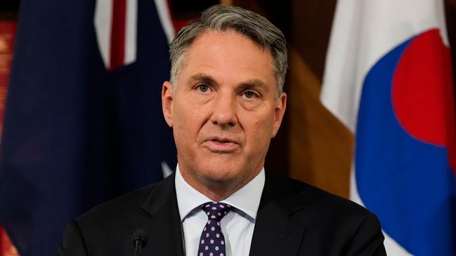 Defence Minister Richard Marles in Melbourne on Wednesday. Picture: Getty Images