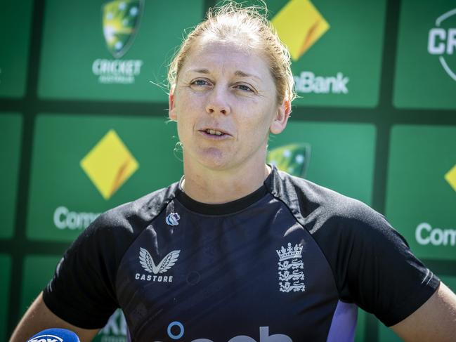 England captain Heather Knight says she will use the mass scrutiny of her side as motivation this week. Picture: Jake Nowakowski