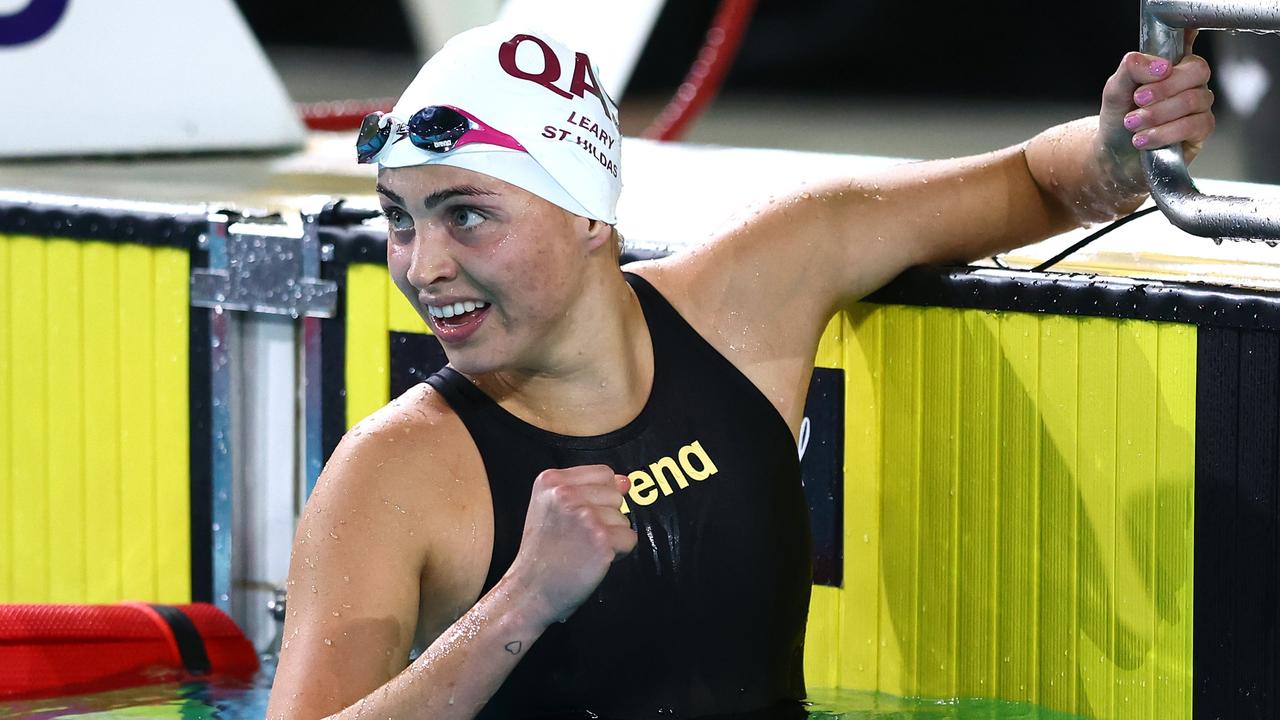 Leary after realising she had qualified for the Paralympics. (Photo by Chris Hyde/Getty Images)