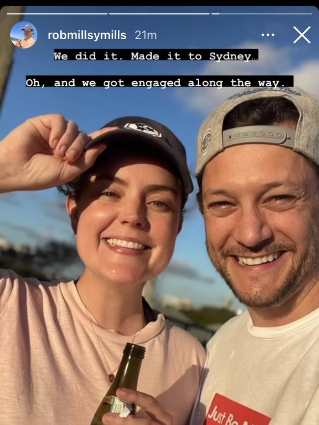 Rob Mills and Georgie Tunny announced their engagement on social media on New Year's Eve 2021.