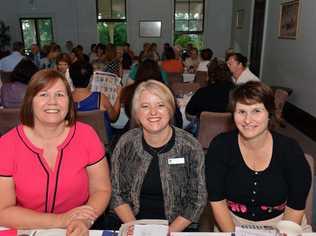 Maria Townsend-Webb, Karen Harrison and Paula Elvy at Gympie Quota's International Women's Day breakfast at Gunabul Homestead. Picture: Patrick Woods