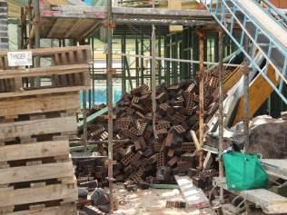 SUNDAY TELEGRAPH - Pictured is a construction site in Marsden Park today where bricks collapsed from some scaffolding and trapped a worker who was rescued by emergency services. Picture: Tim Hunter.