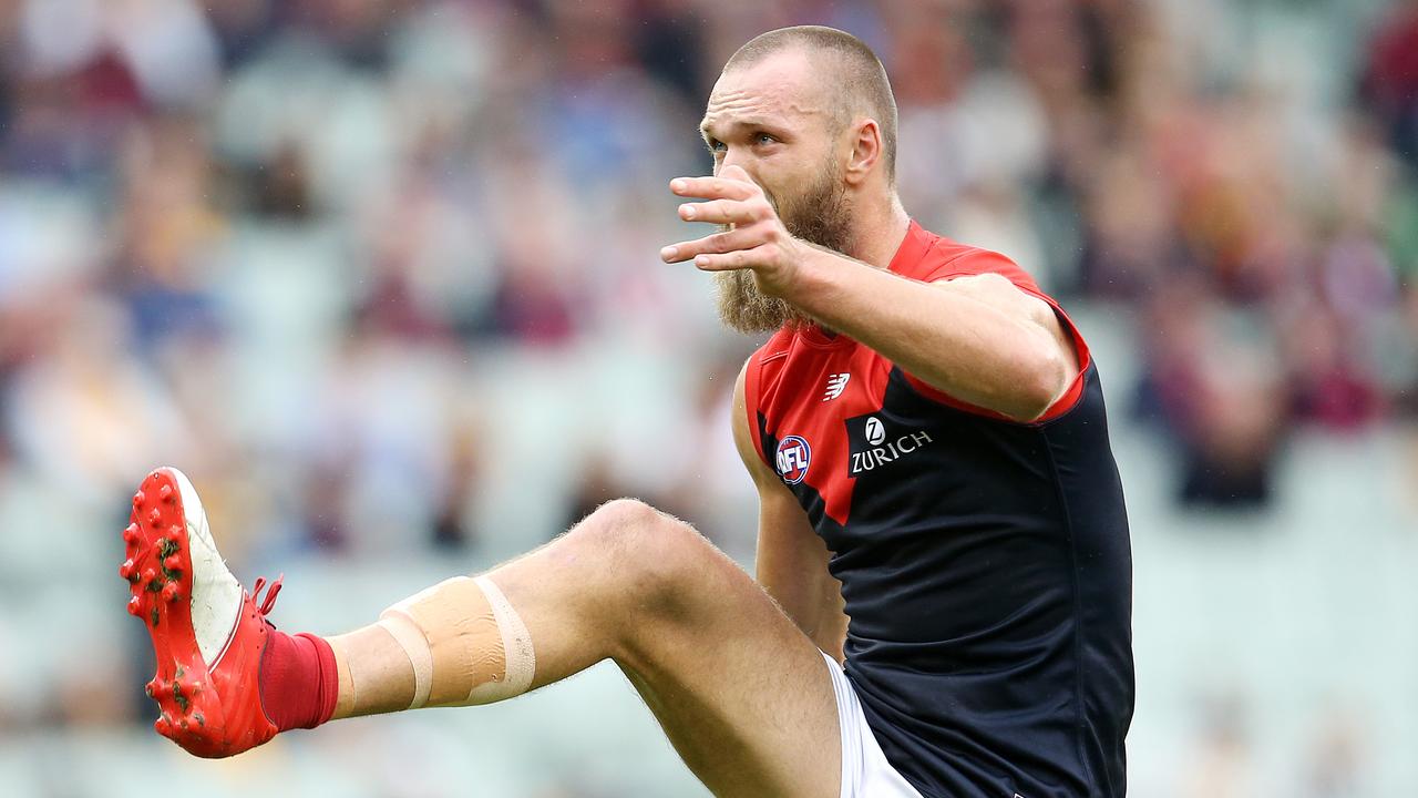 Max Gawn’s set shot record isn’t pretty in 2018. Photo: Michael Klein