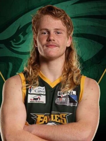 This Eagles footy player is just as proud of his. Photo: supplied