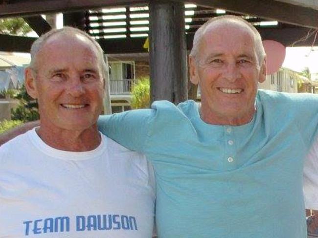 Chris Dawson (left) with his brother Paul. Picture: Supplied