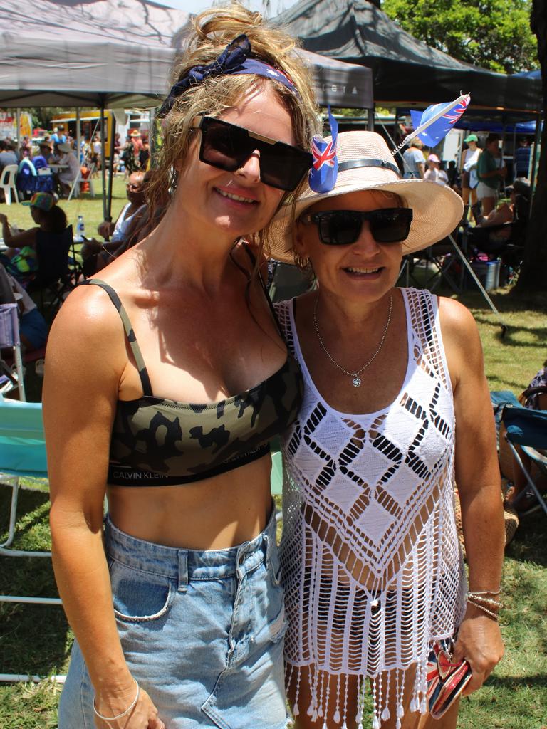 Maisie Peters and Sykrena Keightley enjoyed the Bundaberg Great Australian Bites festival on Australia Day 2024.