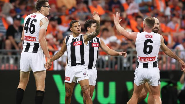 The Pies went inside 50 60 times but lacked connection against GWS. Picture: Matt King/AFL Photos/via Getty Images