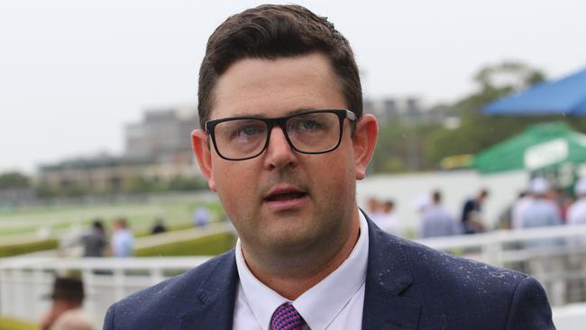 Trainer Mitchell Beer (pictured) and jockey Glen Boss will combine with Mnementh at Warwick Farm on Wednesday and Sunrise Ruby in the Kosciuszko at Randwick on Saturday. Picture: Grant Guy