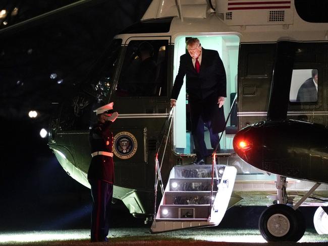 Lonely at the top, especially on the way out for Donald Trump. Picture: AFP