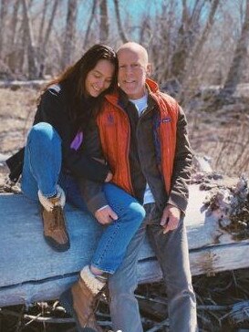 Bruce Willis and Emma Heming Willis after he was diagnosed with aphasia. Picture: Instagram