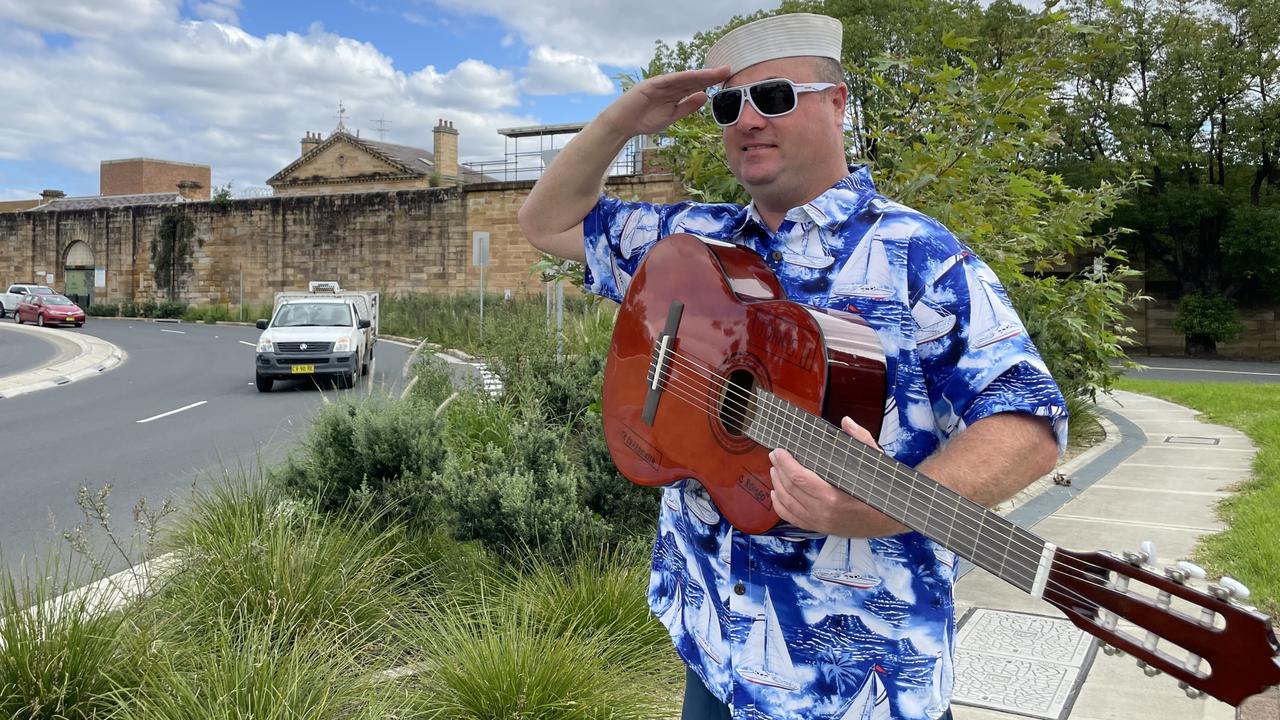 Nick Henning salutes drivers at Barney and O’Connell streets, which he calls his hot spot.