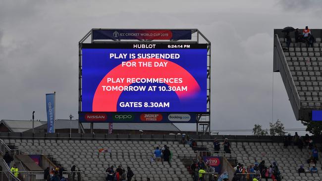 The first semi-final has already been impacted by the weather. How will the rest of the World Cup play out? Picture: AFP