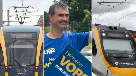 Trams or trains to the Gold Coast Airport. This is the future big decision for the Crisafulli Government and its Burleigh LNP MP Hermann Vorster.