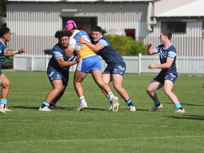 Pictured is The Peter Mulholland Cup at Ringrose Park, Wentworthville today. Patrician Brothers Blacktown v Matraville SHS. Picture: Tim Hunter.