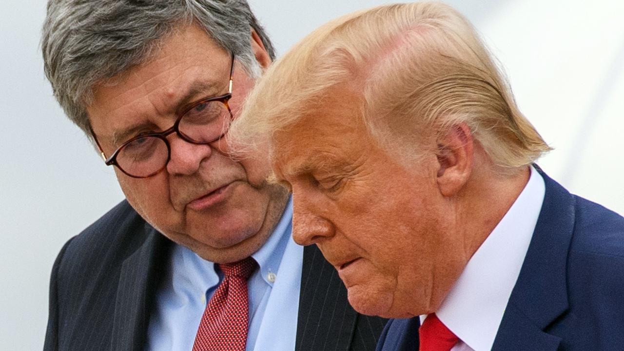 Mr Barr and Mr Trump, back when the former was US attorney-general. Picture: Mandel Ngan/AFP