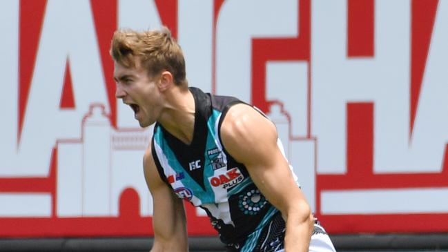 Dougal Howard is now off to St Kilda after Port Adelaide got an offer it liked for the key swingman. Picture: AAP Image/David Mariuz