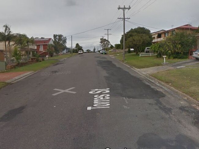 The fight broke out at a house party on Torres St Killarney Vale. Picture: Google Maps