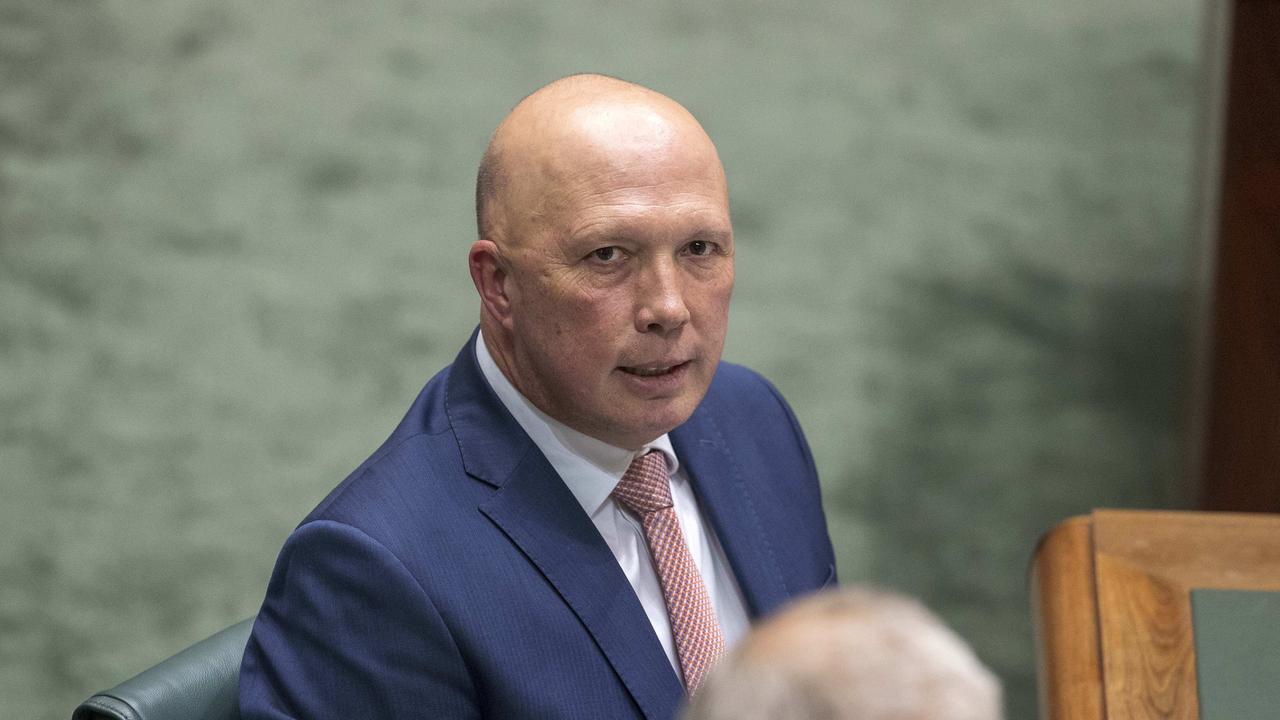 Peter Dutton says China’s military exercises in the South China Sea could escalate to a full-scale ‘incursion’. Picture: NCA NewsWire / Gary Ramage