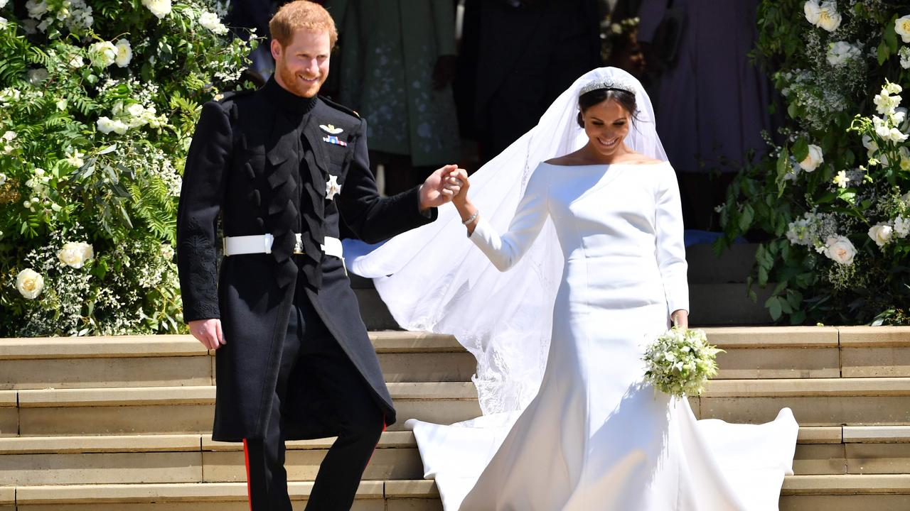 Prince Harry and Meghan Markle on their wedding day in 2018. Picture: Ben Stansall/AFP