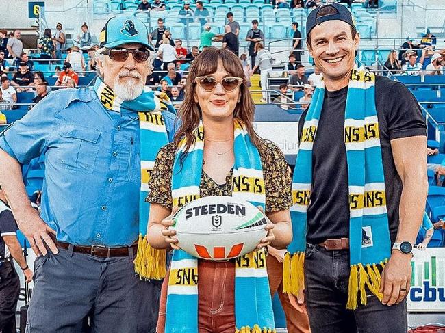 Leighton Meester attended a Gold Coast Titans game in May last year. Picture: Instagram