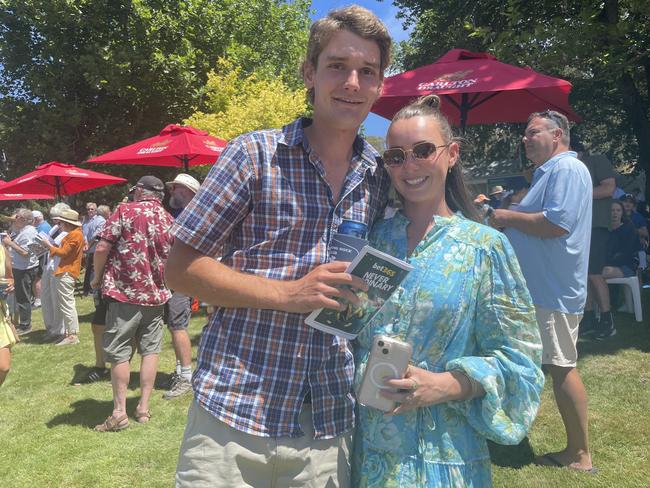 Lily and Olie at the 2025 Hanging Rock Races. Picture: Himangi Singh