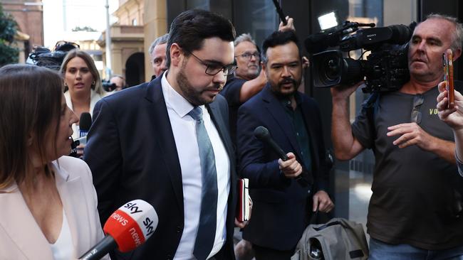 Bruce Lehrmann leaves court after being declared a rapist by Justice Michael Lee. Picture: Don Arnold/Getty Images)