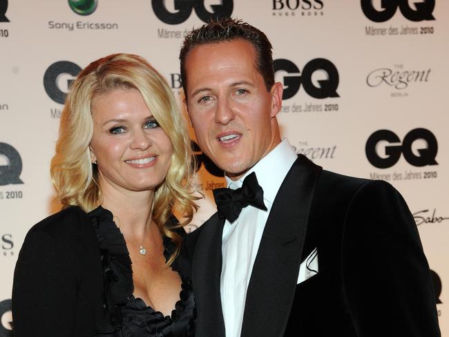 Formula One driver Michael Schumacher and his wife Corinna in 2010. Picture: AFP