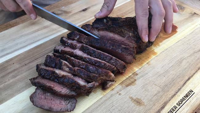 Dan Mendelson's reverse sear bone-in rib eye.